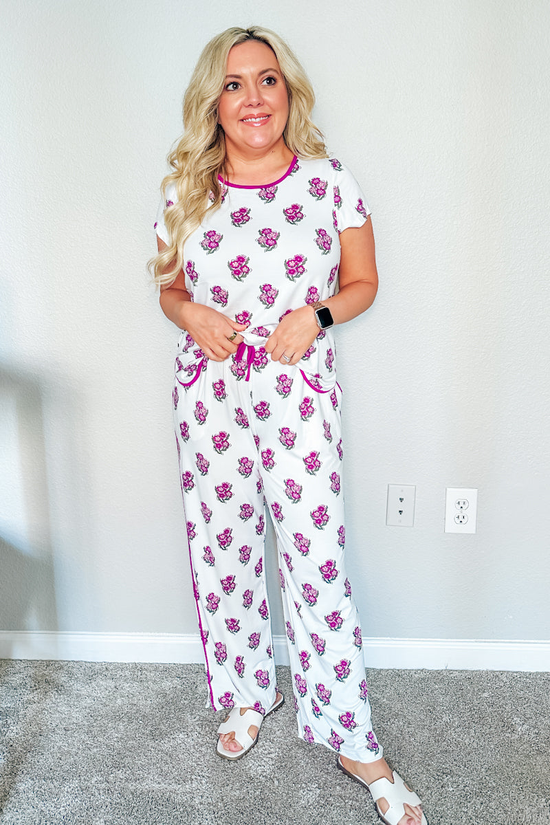 Melody Pajama Set by Mary Square - in "Fable Floral Pink"