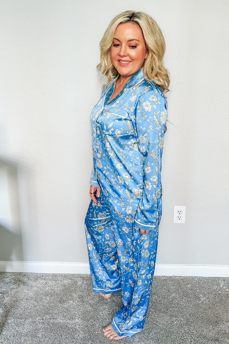 Charlotte Pajama Set by Mary Square - Song Bird Blue