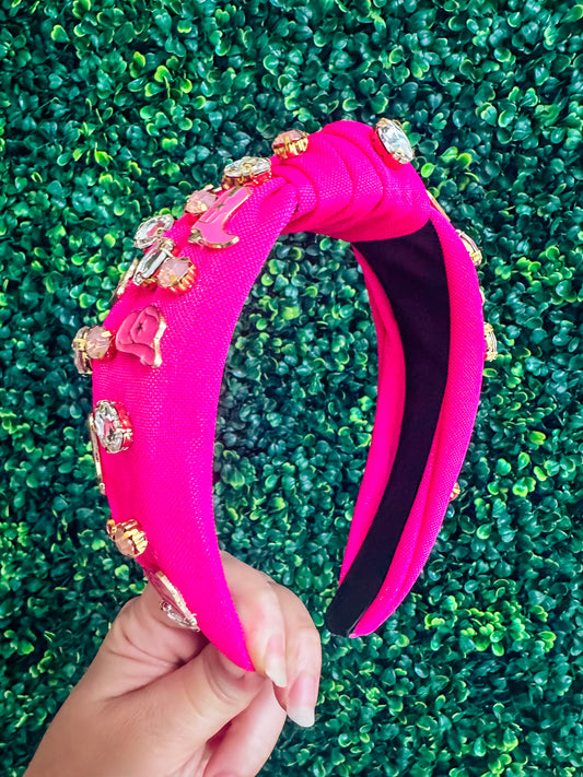 Pink "Rodeo Nights" Knotted Headband