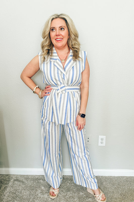 The Shoreline Stripe Set by Molly Bracken