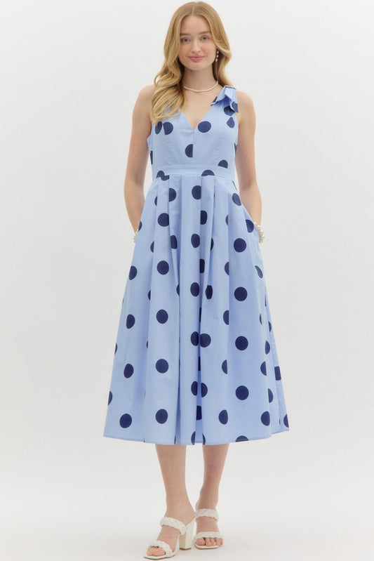 Poppy Polka Dot A-Line Dress