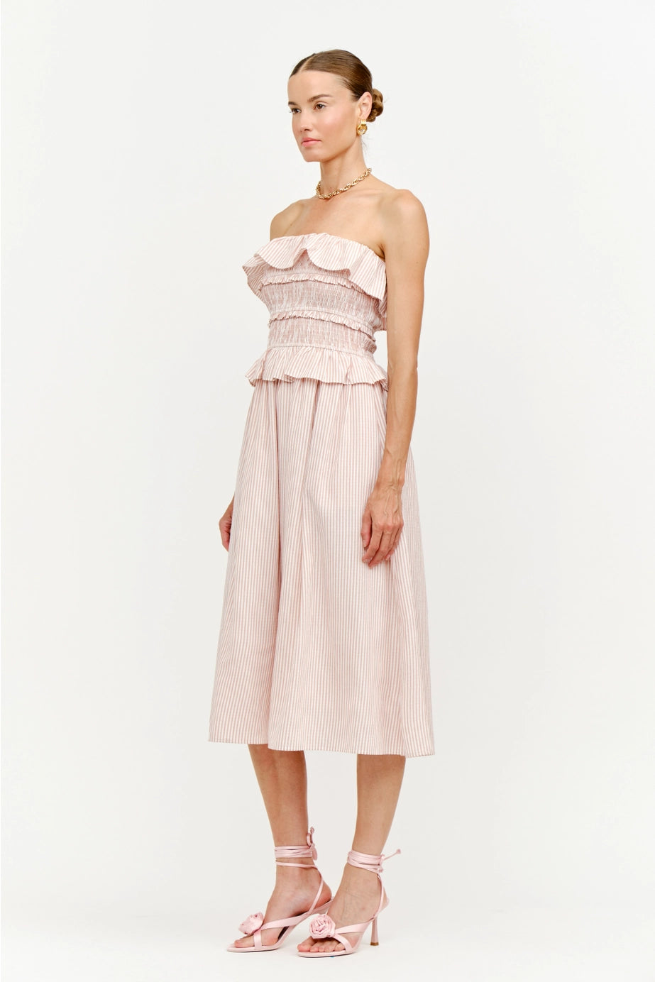 Blushing Boardwalk Stripe Dress