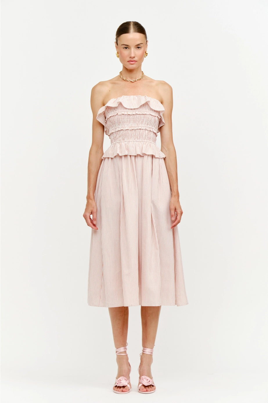 Blushing Boardwalk Stripe Dress